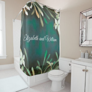Green tropical plants botanical customizable text