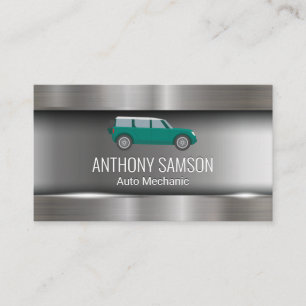 Green Truck   Metal  Business Card