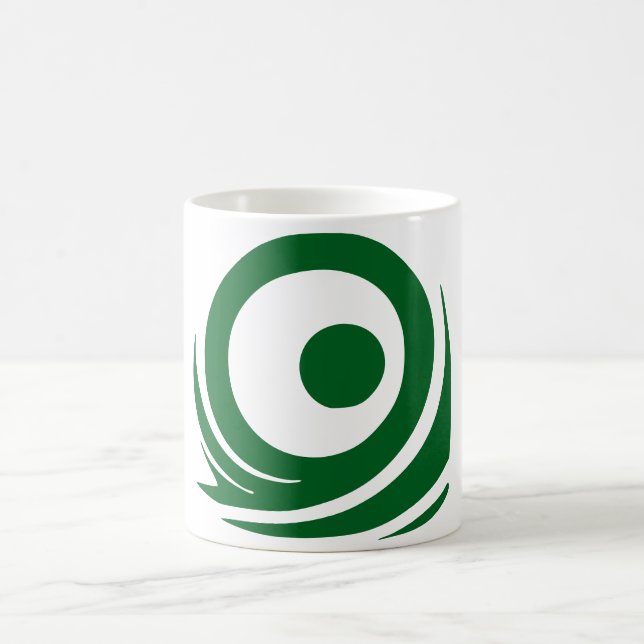 Green tsunami waves icon Coffee Mug (Center)