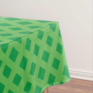 Green Turquoise Basketweave Lattice tone Tablecloth
