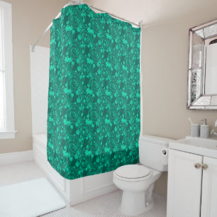 green turquoise bright floral pattern