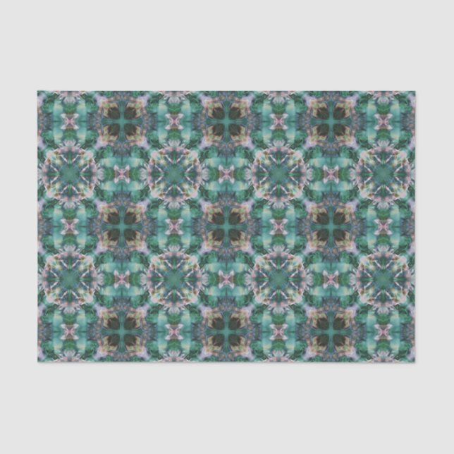 Green-turquoise ornament tissue paper (Front)