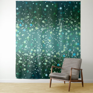 Green Turquoise Pattern Tapestry