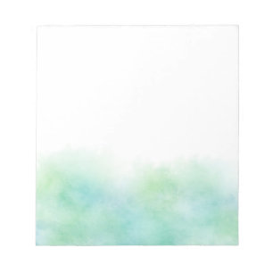 Green Turquoise Watercolor Abstract Notepad