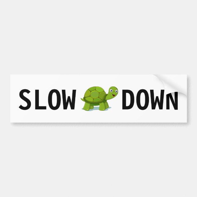 Green Turtle Bumper Sticker (Front)