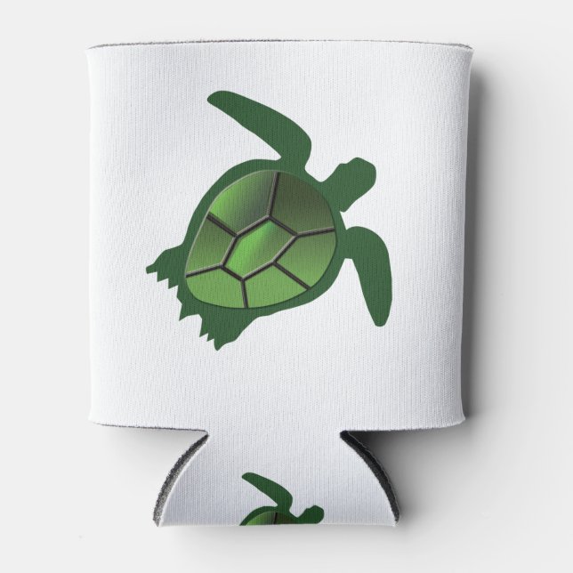 Green Turtle Can Cooler (Front)
