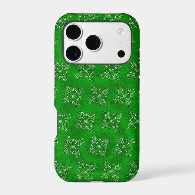 Green Turtle Dot Art,   (Back)