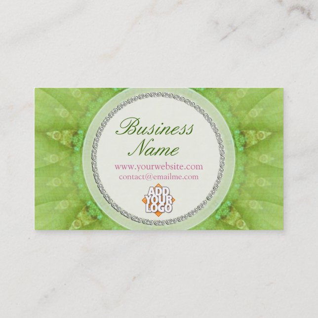 Green Turtle Energy New Age Carte de visite holist (Dos)