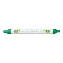 Green Turtle Good Luck Charm Pen for Exams and 