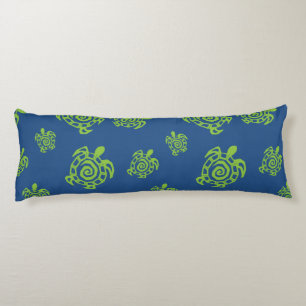Green Turtle Pattern Body Pillow