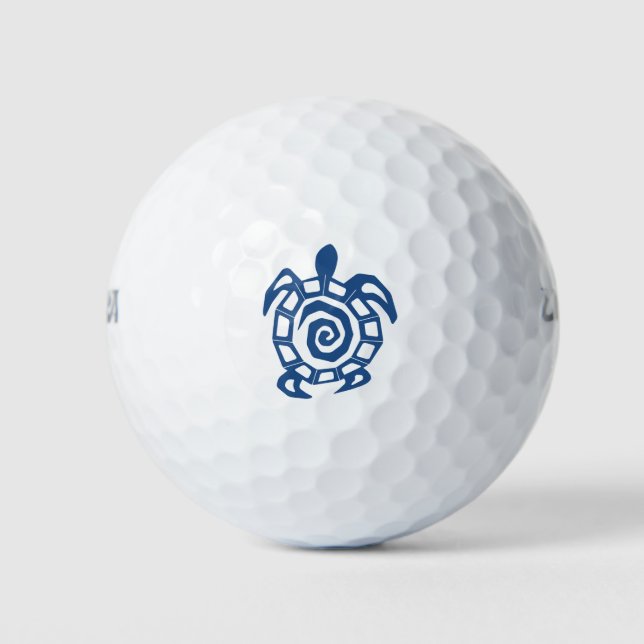 Green Turtle Pattern Golf Balls (Front)