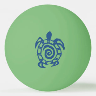 Green Turtle Pattern Ping Pong Ball