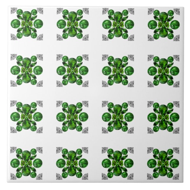 Green Turtle Pattern Tile (Front)
