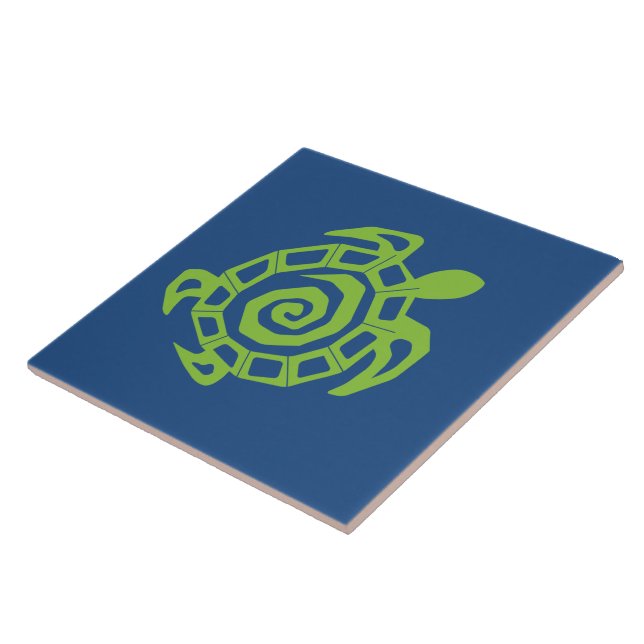 Green Turtle Pattern Tile (Side)