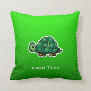 Green Turtle Throw Pillow