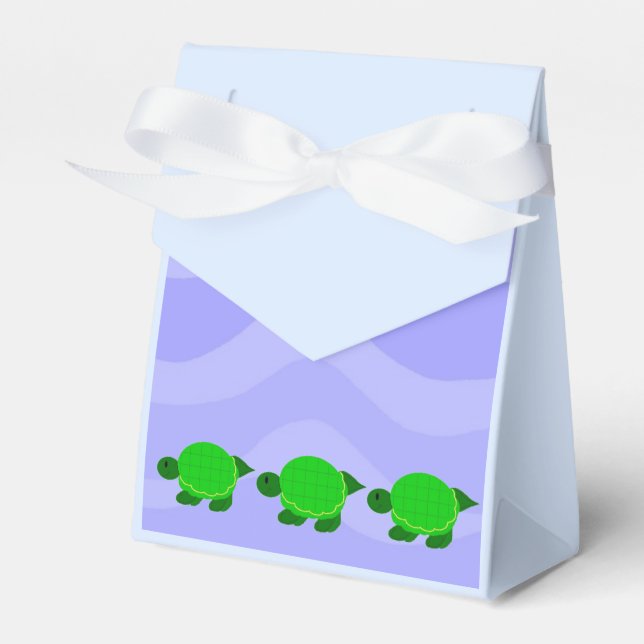 Green Turtles Favor Box (Front Side)