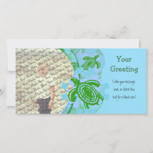 Green Turtles PhotoCard Template