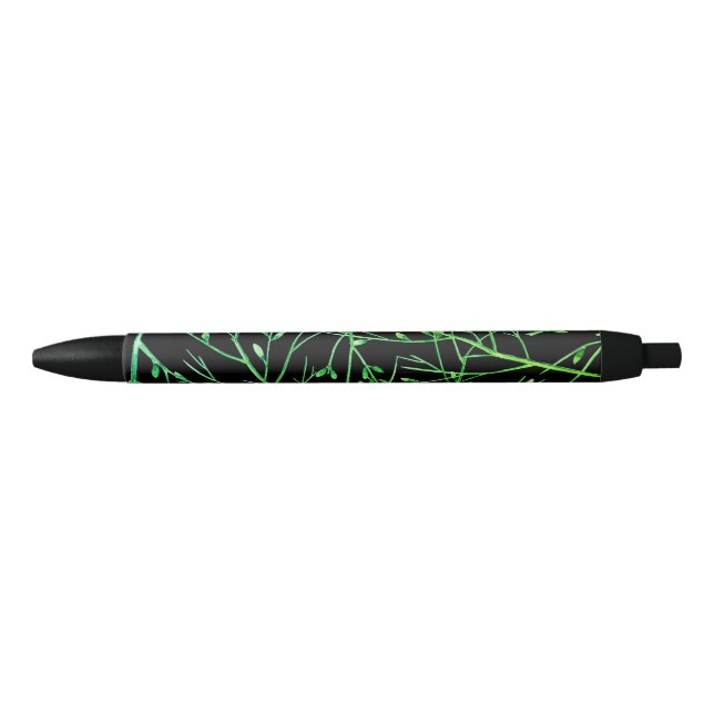 Green Twigs on Black  Ink Pen (Front)