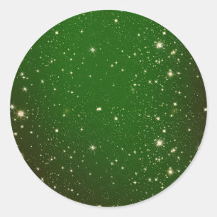 Green twinkle. classic round sticker