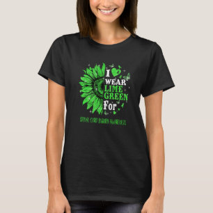 Green Twinkle Heart Sunflower Spinal Cord Injury A T-Shirt