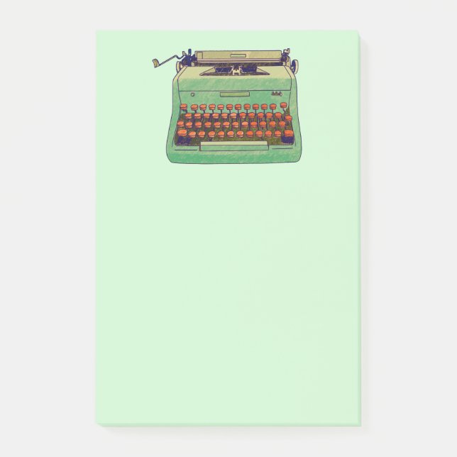 Green Typewriter Note (Front)