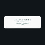 Green Typography Return Address Label<br><div class="desc">This green typography return address label is great for a simple and elegant wedding. The green and white vintage typography gives it a classy formal touch. Keep it as is,  or choose to personalize it with artwork or graphics of your choice.</div>