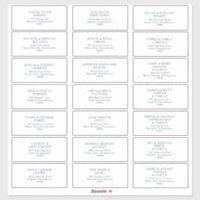 Green Typography Wedding Guest Address Labels