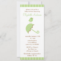 Green Umbrella Bird Baby Shower