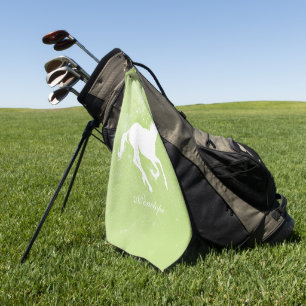 Green Unicorn Serviette de golf personnalisée