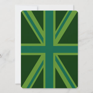 Green Union Jack Flag Decor