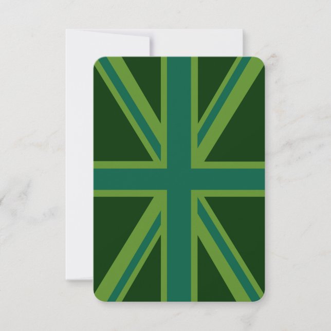 Green Union Jack Flag Decor (Front)