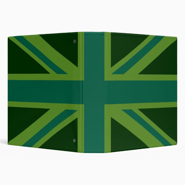 Green Union Jack Flag Decor Binder (Background)