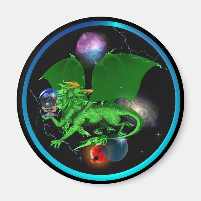 Green Universe Dragon-Magnets Magnet (Front)