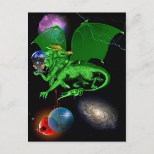 Green Universe Dragon Post Card