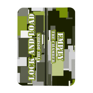 Green Urban Camo Lock n Load Dishwasher Magnet