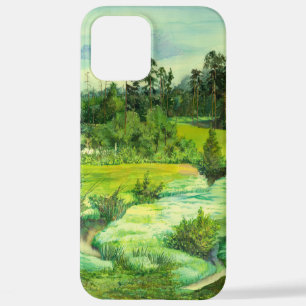 green valley painting Watercolor iPhone 12 Pro Max Case