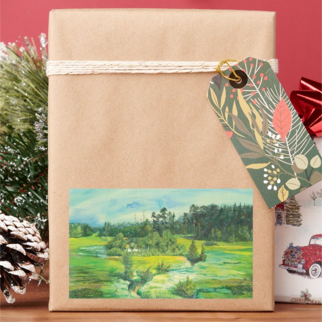 green valley Watercolor Sticker (Holiday)