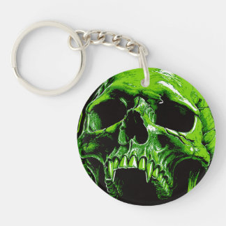 green vampire keychain