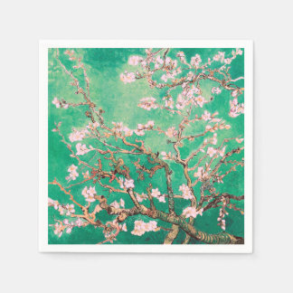 Green Van Gogh Almond Blossoms Napkin