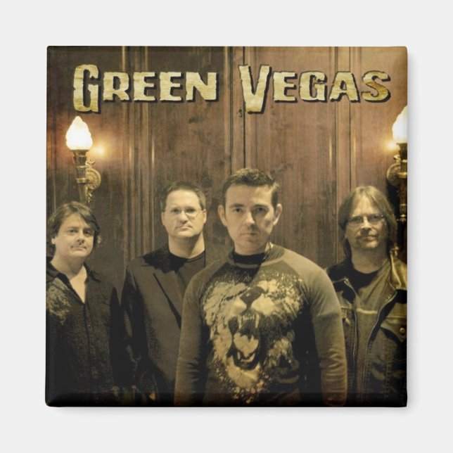 Green Vegas Band Photo Magnet (Front)