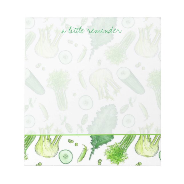 Green Vegetable Fennel Kale Reminder Notes (Front)
