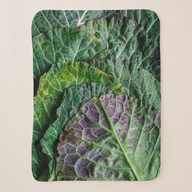Green vegetable sherpa blanket (Front)