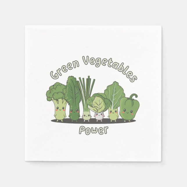 Green Vegetables Power Napkin (Front)
