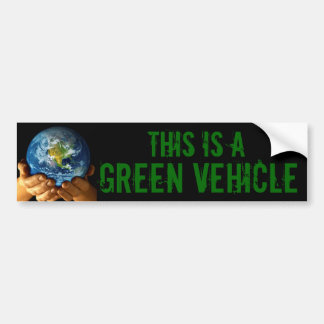 GREEN VEHICLE BUMPER STICKER