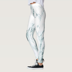 Green Vein Marble Look Leggings