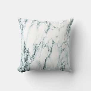 Green Vein Marble Look Throw Pillow