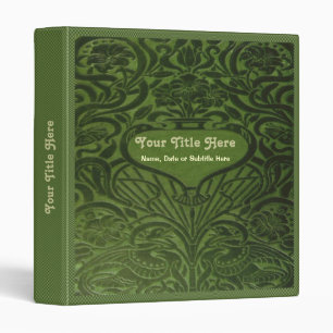 Green Velvet 1" Ring Binder