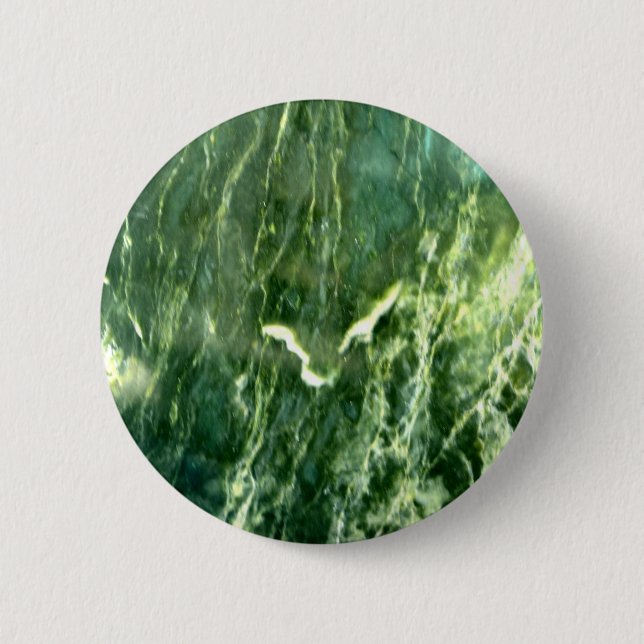 Green Verde Alpi Marble 2 Inch Round Button (Front)