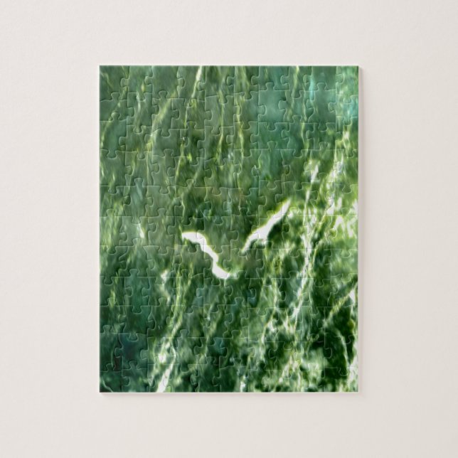 Green Verde Alpi Marble Jigsaw Puzzle (Vertical)