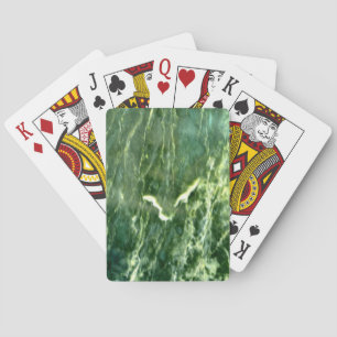 Green Verde Alpi Marble Playing Cards